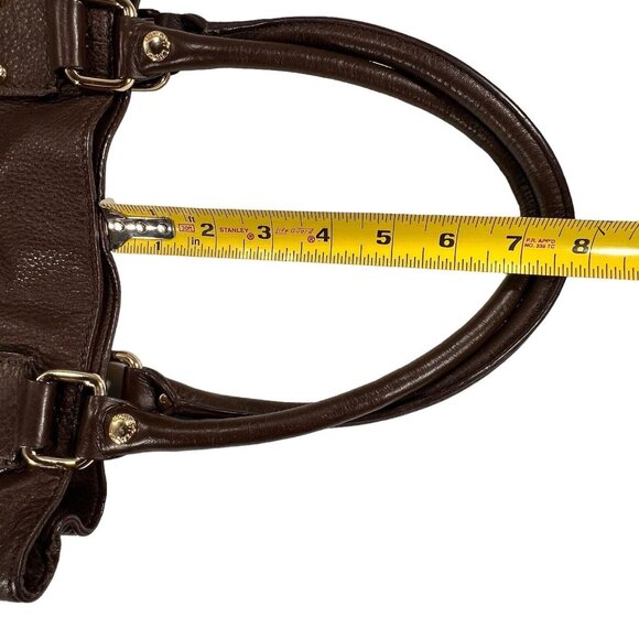 ELLIOTT LUCCA Brown Woven Leather Bucket Hobo Purse Shoulder Bag Buckle Pockets - Picture 10 of 13